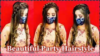 Beautiful Party Hairstyle | Messy French Braid With Curls | Trending Hairstyle | Wedding Hairstyle |