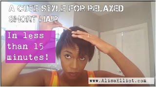 A Cute Style For Relaxed Short Hair