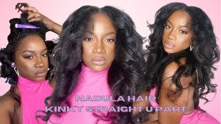 Valentine'S Slay Day 2 - Easy Wig Install: Styling Kinky Straight U Part Wig Ft. Nadula Hair