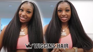 U-Part Yaki Wig Install | Looks So Natural Ft. Wiggins Hair