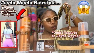 Doing "Jayda Wayda" Braids Only Using Brown Hair Products!