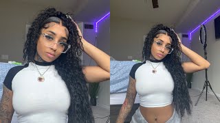 Watch Me Install + Style This Water Wave Curly Wig | Beginner Friendly Ft Asteria Hair