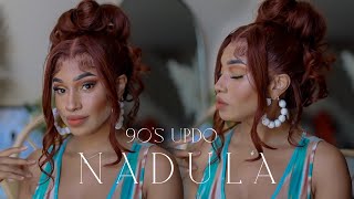 90S Updo Hairstyles Black Women 33B Kinky Straight Wig Ft Nadula Hair