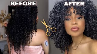 Diy Curly Cut | Rezo Cut | How To Cut Your Curly Hair At Home | Cutting Curly Hair For More Volume