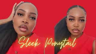 Sleek Low Bun Ponytail|Marley Kinky Hair| Relaxed Hair| South African Youtuber||Tersia Tshabalala