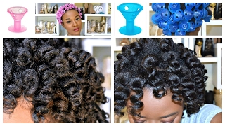 Both Spoolies Roller Sizes On A Full Head | Perfect Heatless Curls On Natural Hair