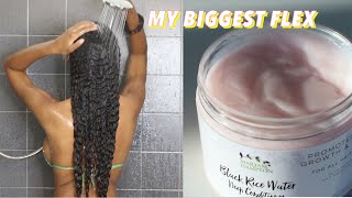 I Made The Best Black Rice Water Deep Conditioner Ever! | Natural Hair