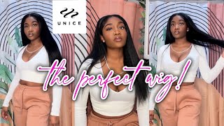 Thee Most Beautiful Kinky Straight Wig | Unice Glueless V-Part Wig Full Review