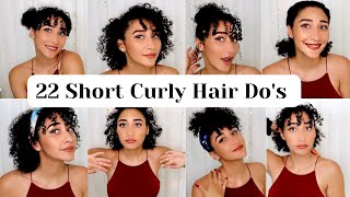 22 Short Curly Hair -Do'S (With And Without Bangs) Curly Hairstyle Tutorial Any Curly Girl Can
