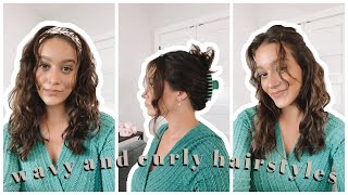 Curly/Wavy Hairstyles | Cute & Easy!!