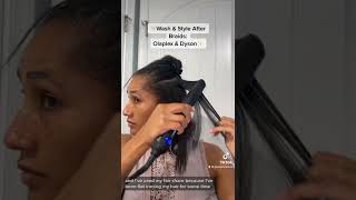 Wash & Style My Hair After Braids | Olaplex & Dyson Airwrap