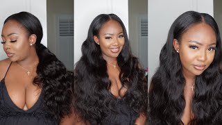 5 Minute 250% Density Body Wave U-Part Wig Install | No Lace No Gel No Glue | Ft Unice Hair