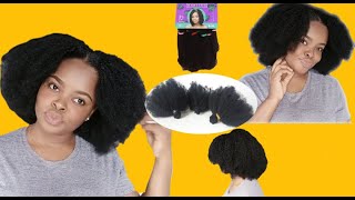 How To Make Afro Kinky Weave Using Darling Kinky//Diy U Part Afro Kinky Wig