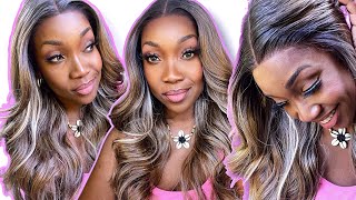 Wow Sensationnel Mermaid Wave 26 Human Hair Blend Butta Hd Lace Front Wig Flamboyage Sand Wigtypes