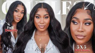 Hd Lace Friendly | 5X5 Closure Middle Part Frontal Wig Install (In Depth) | Julia Hair