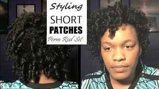Thin Hairstyles | Perm Rod Set On Thinning  Natural Hair In Women | Short Patches From Breakage