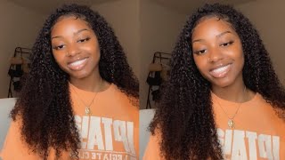 Kinky Curly V-Part Wig Ft.Unice Hair