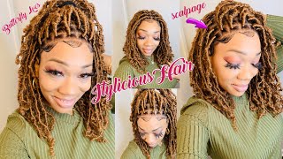 The Most Realistic  Full Lace Copper Butterfly Locs Wig ... She Ready For Fall !! /Itylicioushair ..