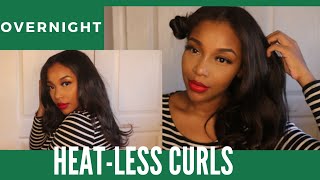 Heatless Curls Overnight | Night Time Routine