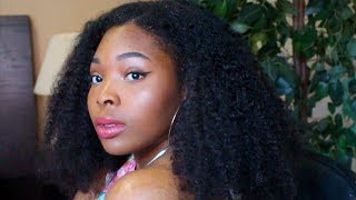Blend 4C Hair With Kinky Curly Upart Wig + Upart Wig Tutorial