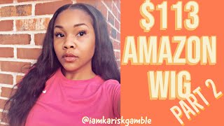$113 Pt. 2 Amazon Wig | My First Time Trying A U-Part Wig | Beginner Friendly #Wig #Amazonwig