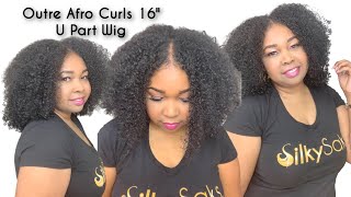 Human Hair Blend Afro| Outre Afro Curls 16" U-Part Wig Review