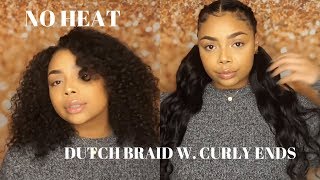 Dutch Braids With Curly Ends | Protective Style