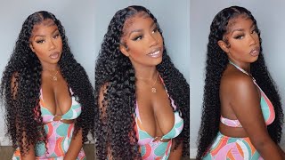I Just Found The Best Water Wave Wig!!  30"  Lace Front Install Curlyme Hair #Curlymehair