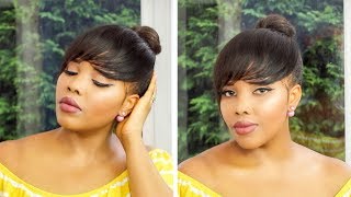 How To: Fake Bangs With Bun Without Cutting | Quick And Easy