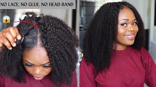 No Lace! No Edges Out? Realistic Kinky Curly V Part Wig Ft Junoda Wig By Sezzle(Klarna)