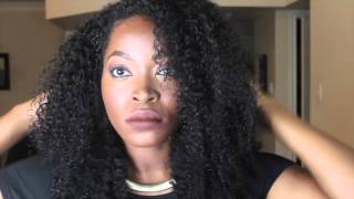 How I Install My Kinky Curly Wig With Lace Closure :Hergivenhair | How To Make A Wig Look Natural