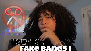 Faux Curly Bangs W/ Your Hair ! | *No Cutting
