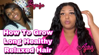 My Hair Journey + How To Grow Healthy, Long Relaxed Hair.