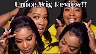 Unice Hair 360 Lace Front Wig Review!!! Brazilian Straight Virgin 14" Wig|| Angelclassystyle