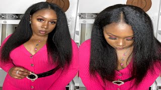So Natural Serve Scalp With This Kinky Straight V-Part Wig | Unice Hair