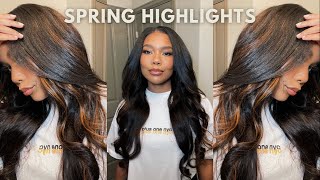 5 Minute Highlight Body Wave U-Part Wig Install | No Lace No Glue Ft. Incolorwig