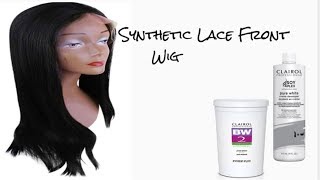 Bleaching A Synthetic Wig & Lace 2019