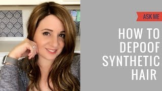 Synthetic Wig Tutorial: How To Depoof Big Synthetic Hair