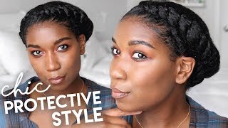 Asymmetrical Twisted Crown | Protective Hairstyles Natural Hair - Naptural85