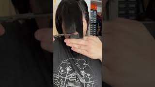 I Cut My Hair On Tiktok Live | Diy Haircut | Fringe Bangs | #Shorts