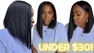  Budget Baddie Buy! Under $30 Textured Synthetic Wig Beginner Detailed Bob Wig Install Outre Annie