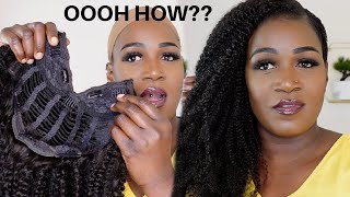 No More Short Awkward Length | How To Blend Twa With A Curlsqueen U-Part Wig| No Leave Out In 10 Min