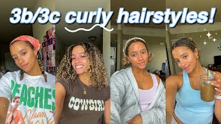 Simple Curly Hairstyles For 3B/3C Curls!