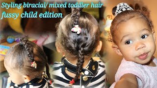 Styling Biracial/ Mixed Toddler Multitextured Hair (Fussy Child  Hair Care Edition)