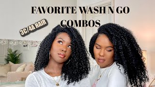 Favorite Wash N Go Combos | Products That Mix Well Together | 3C/4A Hair Type