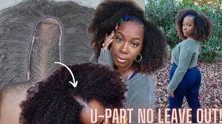 No Leave Out Natural U Part Coily Wig Thin Hair Bobby Pin Hack Install Styling Tutorial
