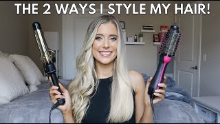 How I Style My Hair | Hot Tools Curling Iron + Revlon Hair Brush One Step Styler- Hair Tutorials
