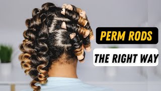 How To | Quick Perm Rod Set | Blown Out Natural Hair