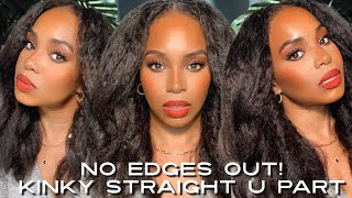 No Lace! No Edges Out! | $70 Kinky Straight U Part Wig For Thin Hair?! | Unice Hair | Alwaysameera
