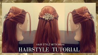 Twist Hairstyle For Wedding Open Hair |Engagement Look | Easy Style For Long Hair |Wedding Hairstyle